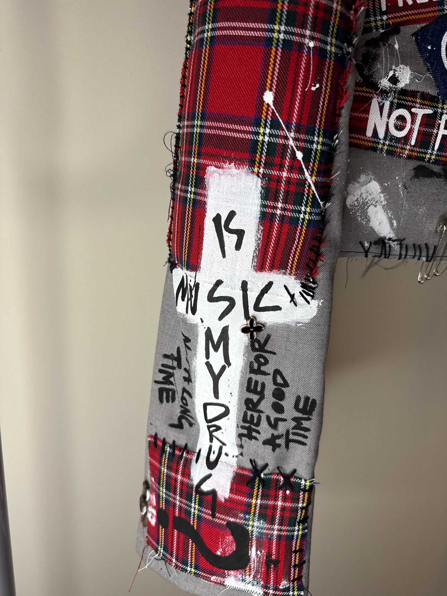 ZMUSICISMYDR*G’ Cropped blazer