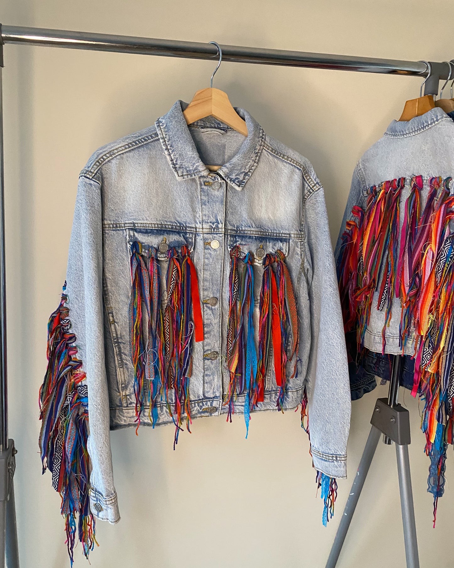 aTassleBoho’ adults denim jacket