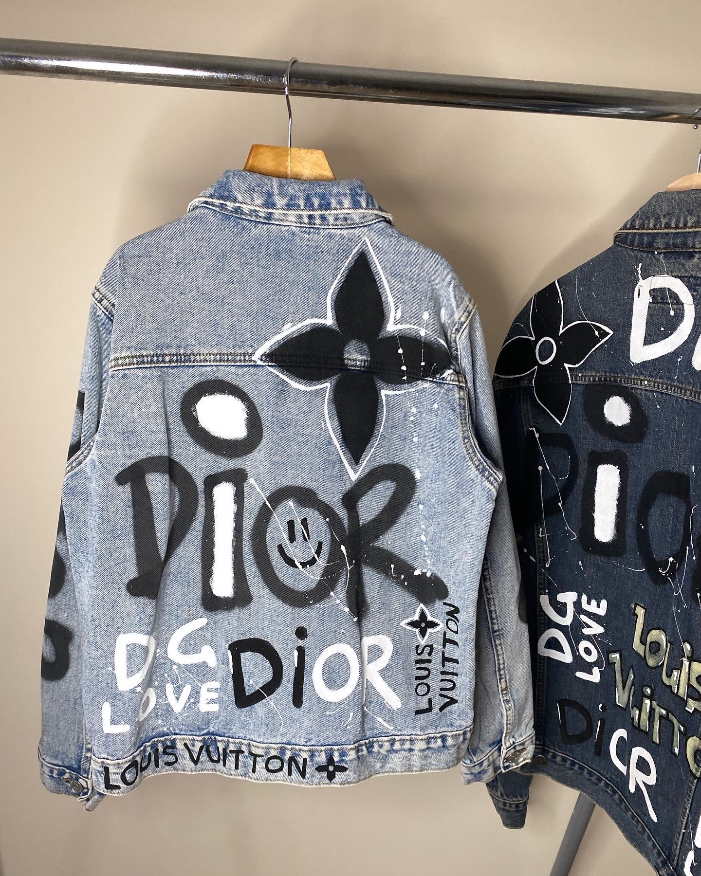 ‘zDi0R GRAFFITI’ childrens denim jacket