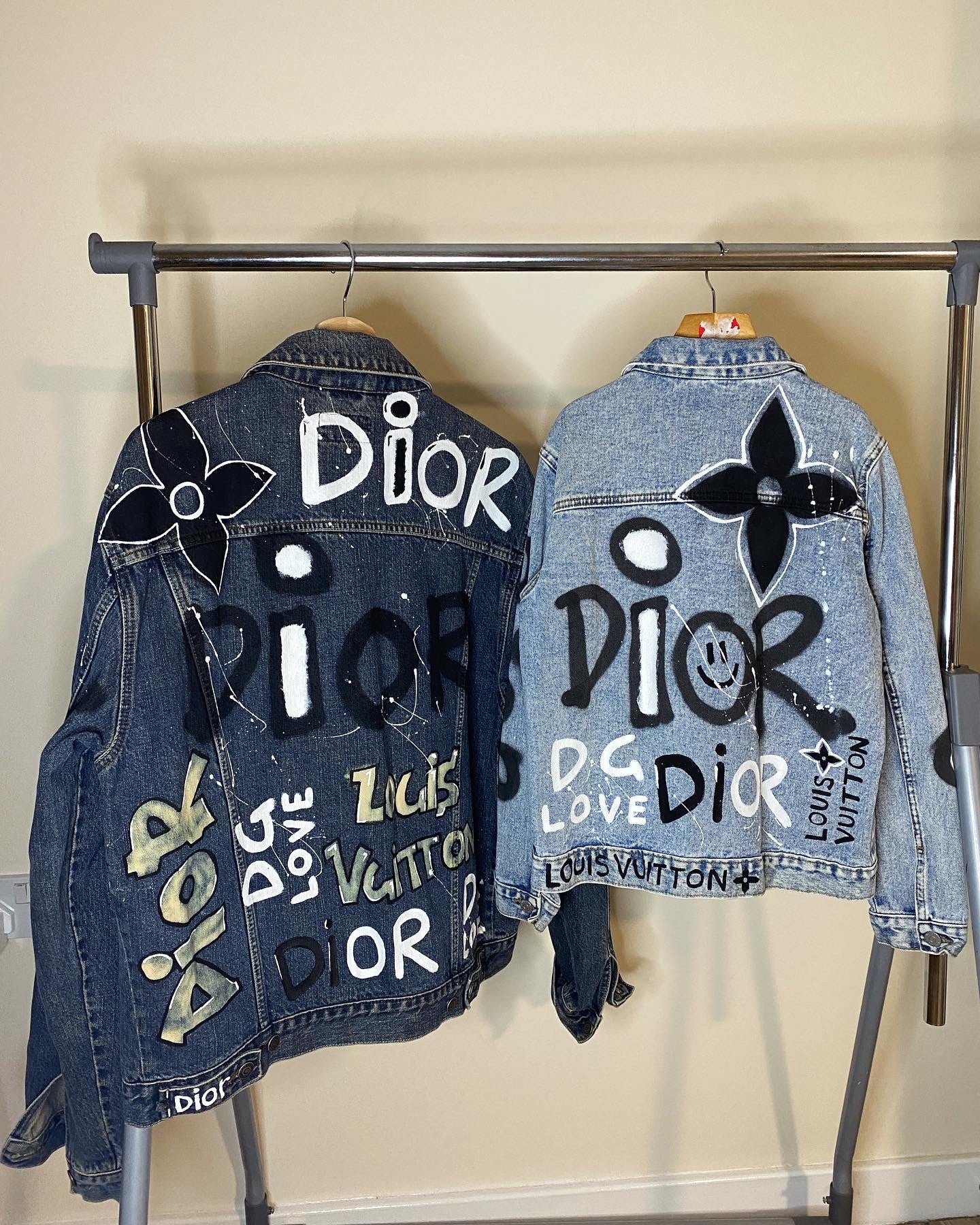 ‘zDi0R GRAFFITI’ childrens denim jacket