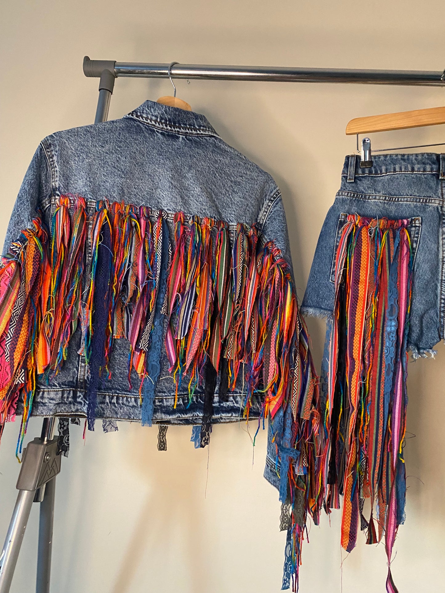 aaaTassle Boho’ adults denim jacket