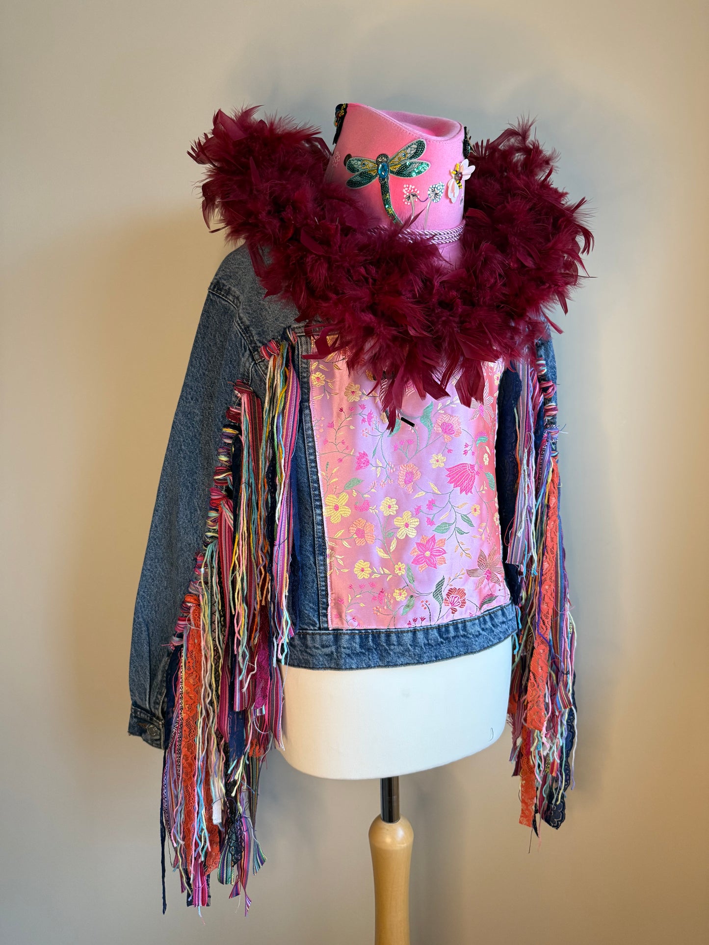 aaaTassle Boho’ adults denim jacket
