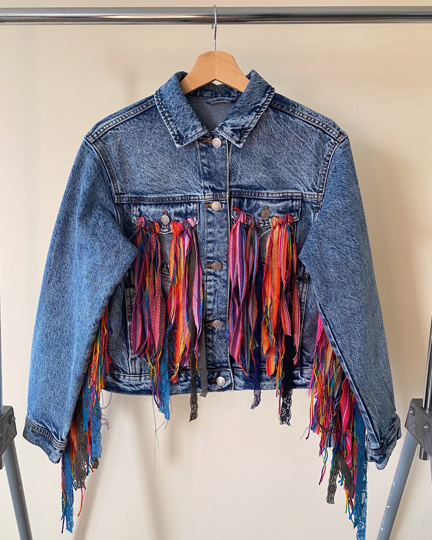 aaaTassle Boho’ adults denim jacket