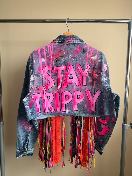 aaaGOODVIBESONLY’ adults cropped denim jacket