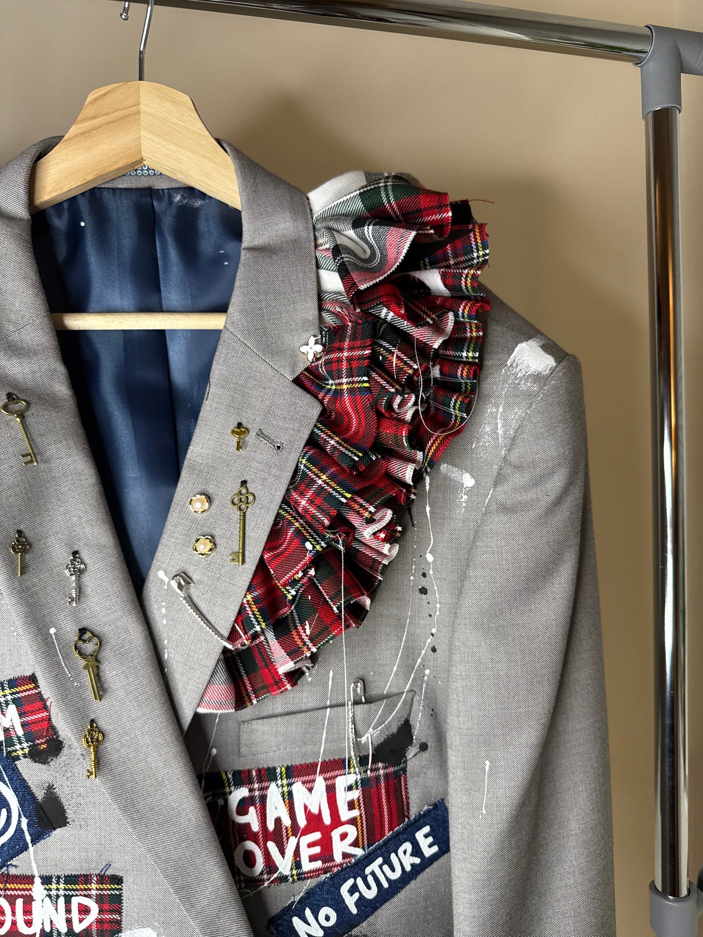ZMUSICISMYDR*G’ Cropped blazer