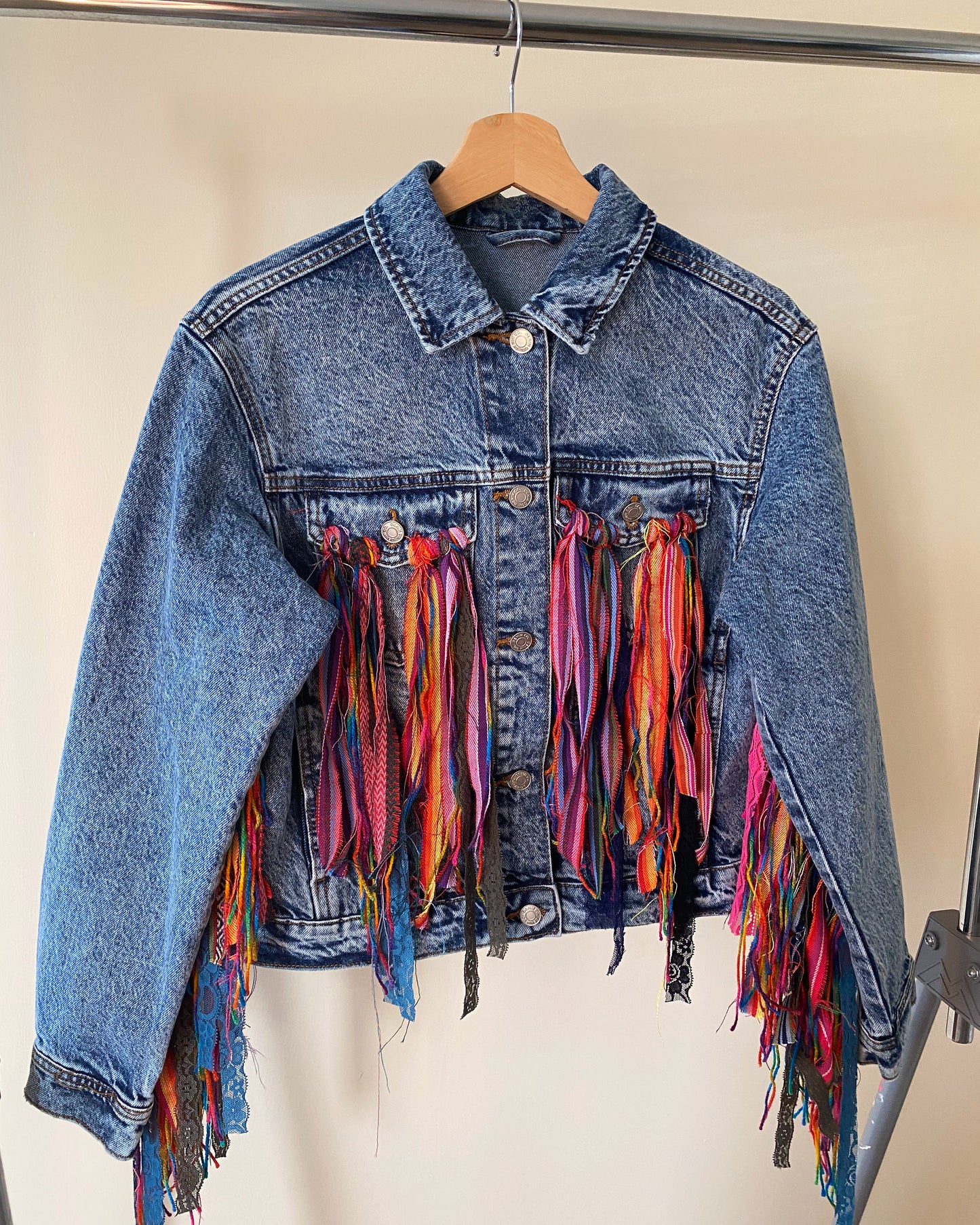 aaaTassle Boho’ adults denim jacket