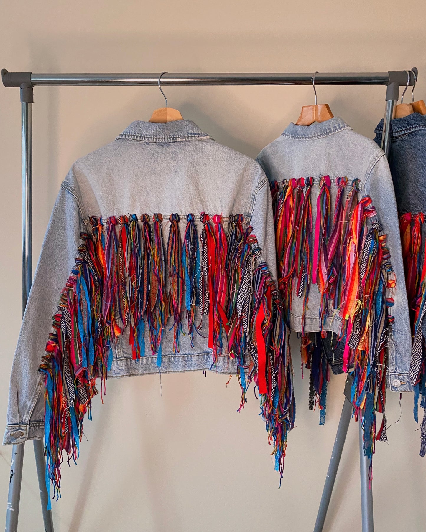 aTassleBoho’ adults denim jacket