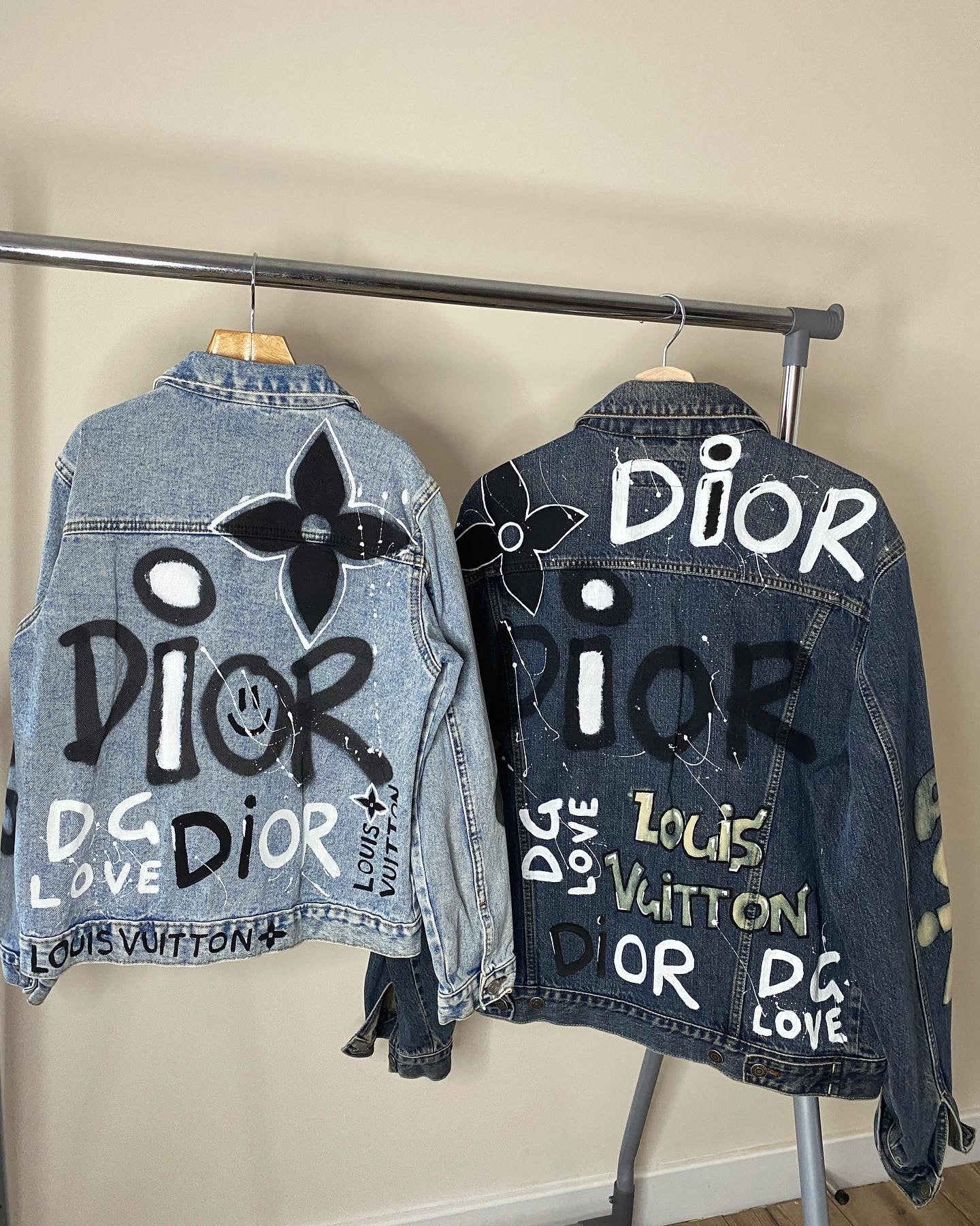 ‘zDi0R GRAFFITI’ childrens denim jacket