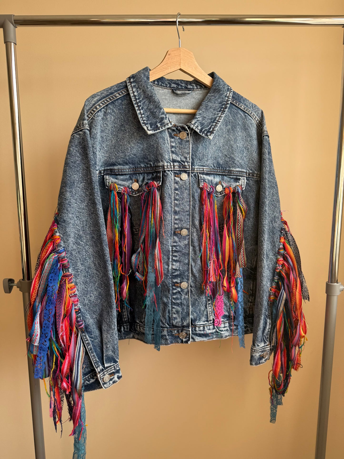 aTassle Boho’ adults denim jacket