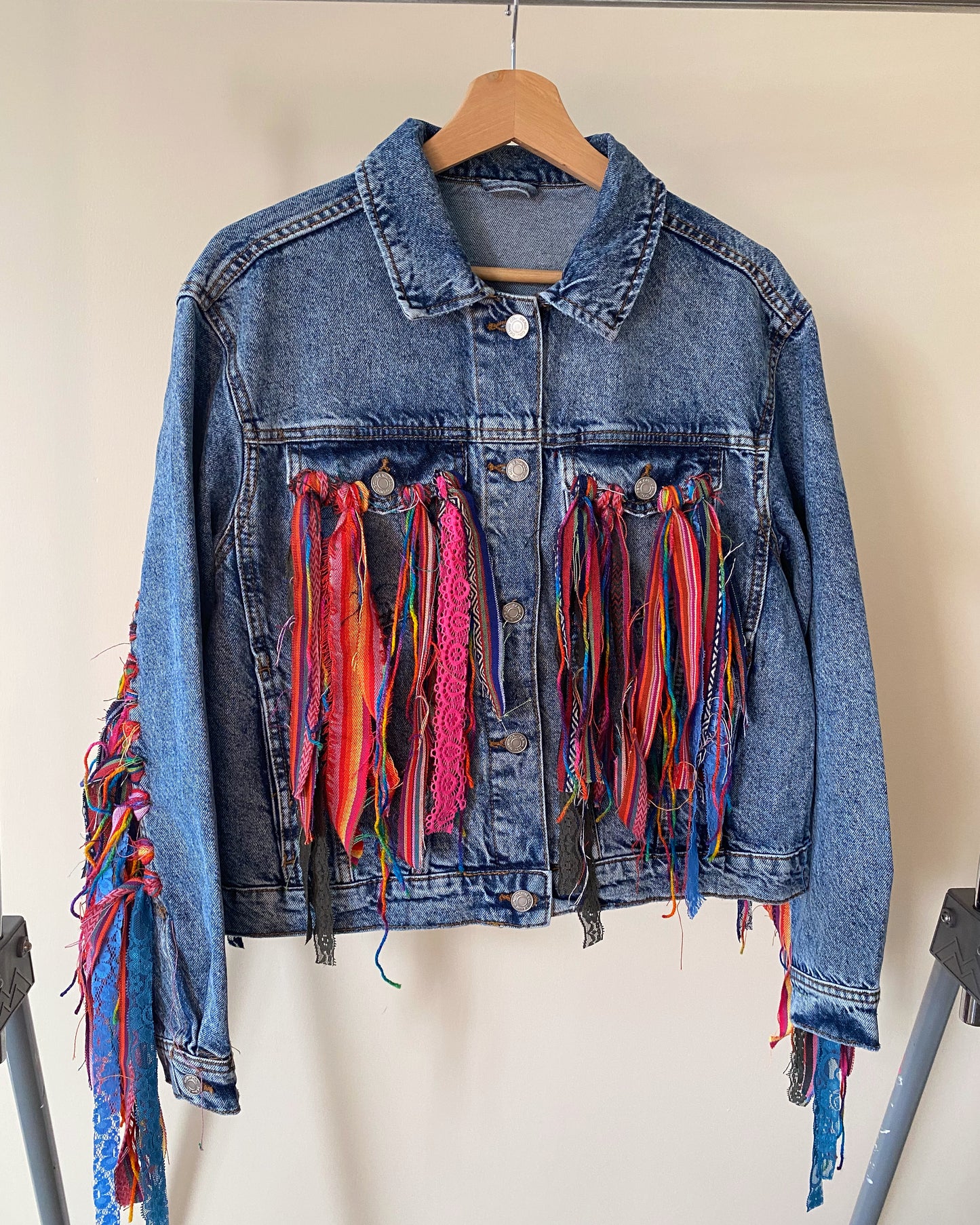 aTassle Boho’ adults denim jacket