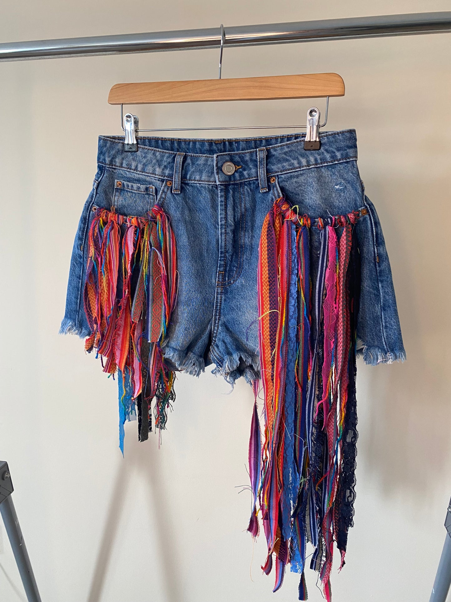 aTassle Boho’ adults denim shorts