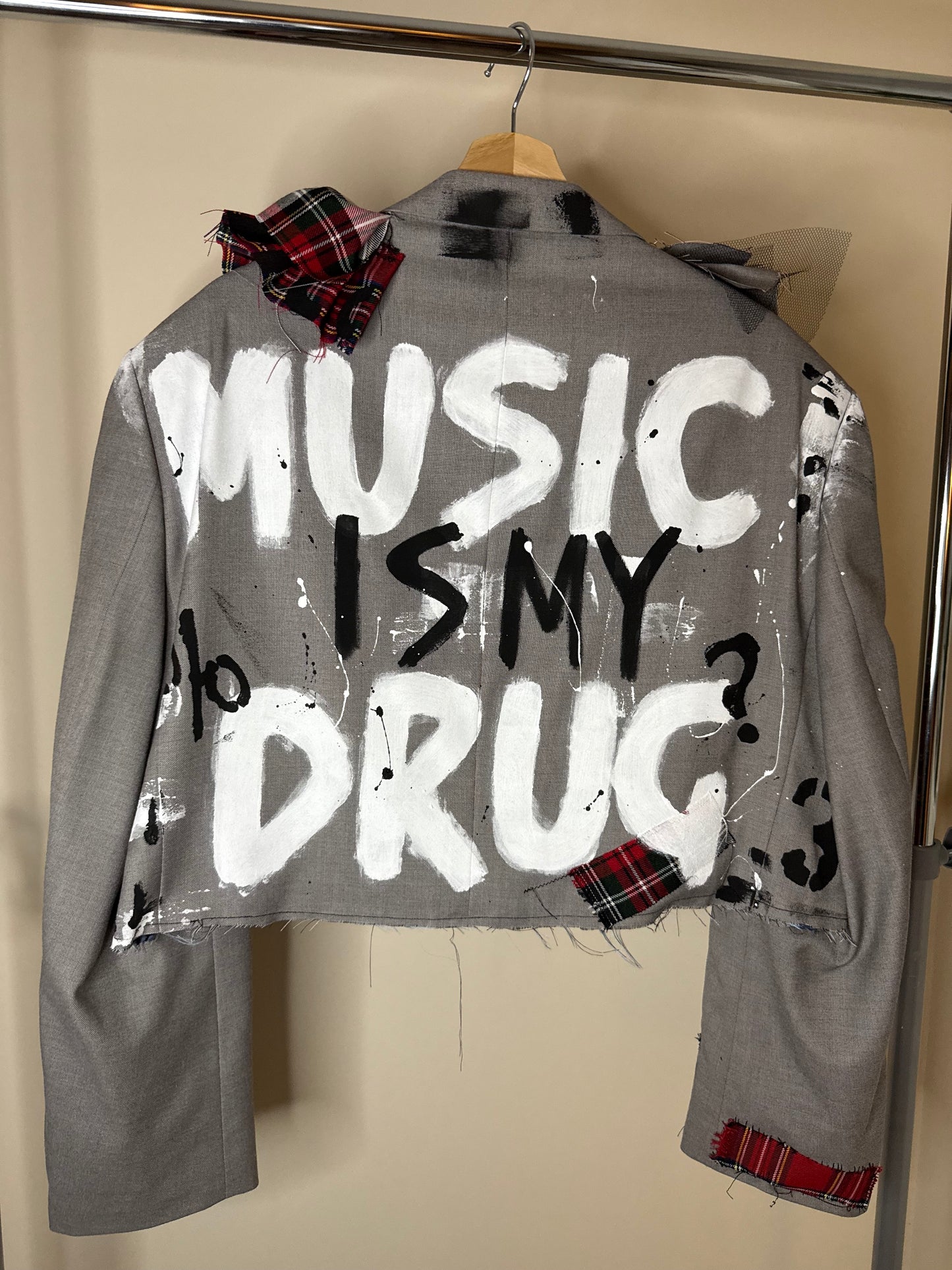 ZMUSICISMYDR*G’ Cropped blazer