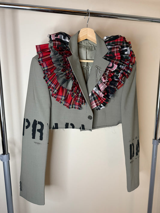 ZRuffle’ Cropped blazer