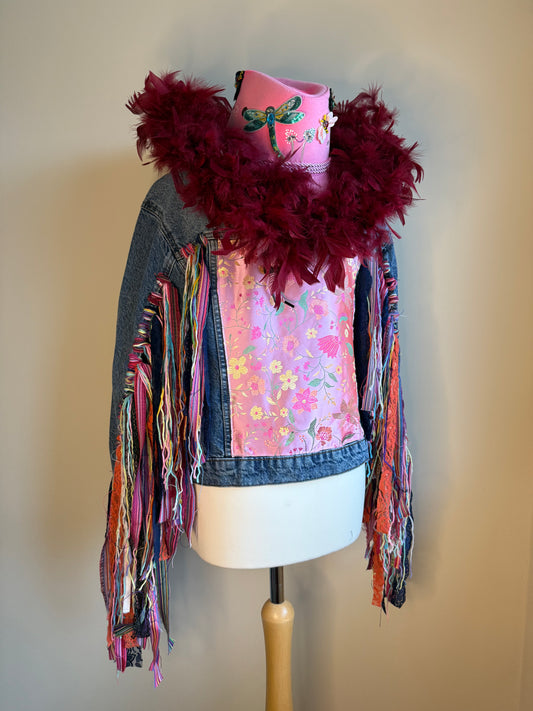 aaaTassle Boho’ adults denim jacket