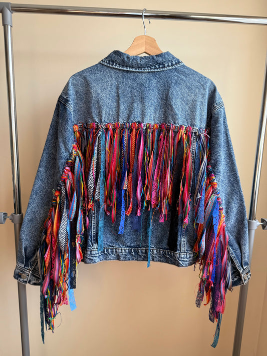zTassle Boho’ adults denim jacket
