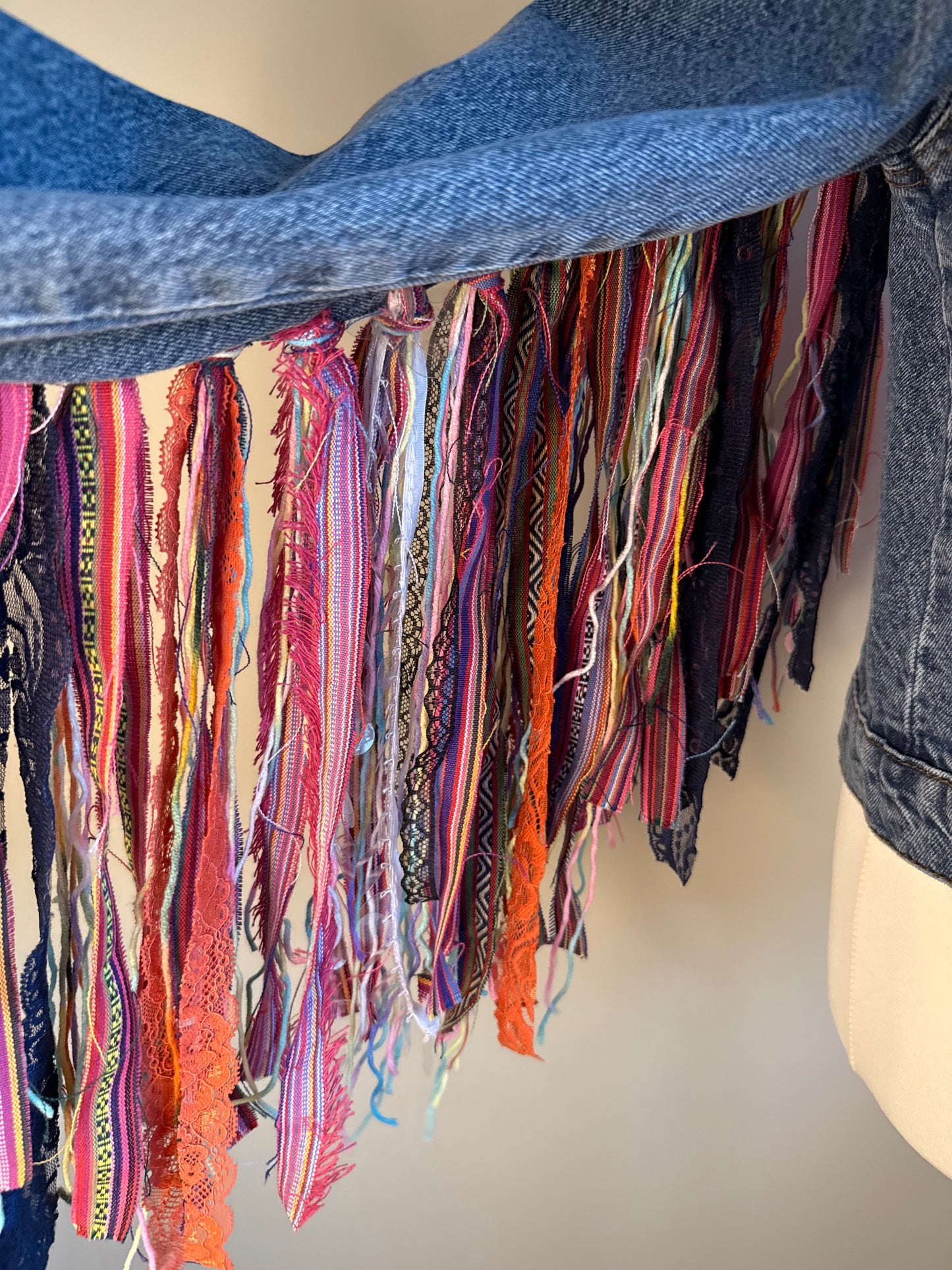 aaaTassle Boho’ adults denim jacket