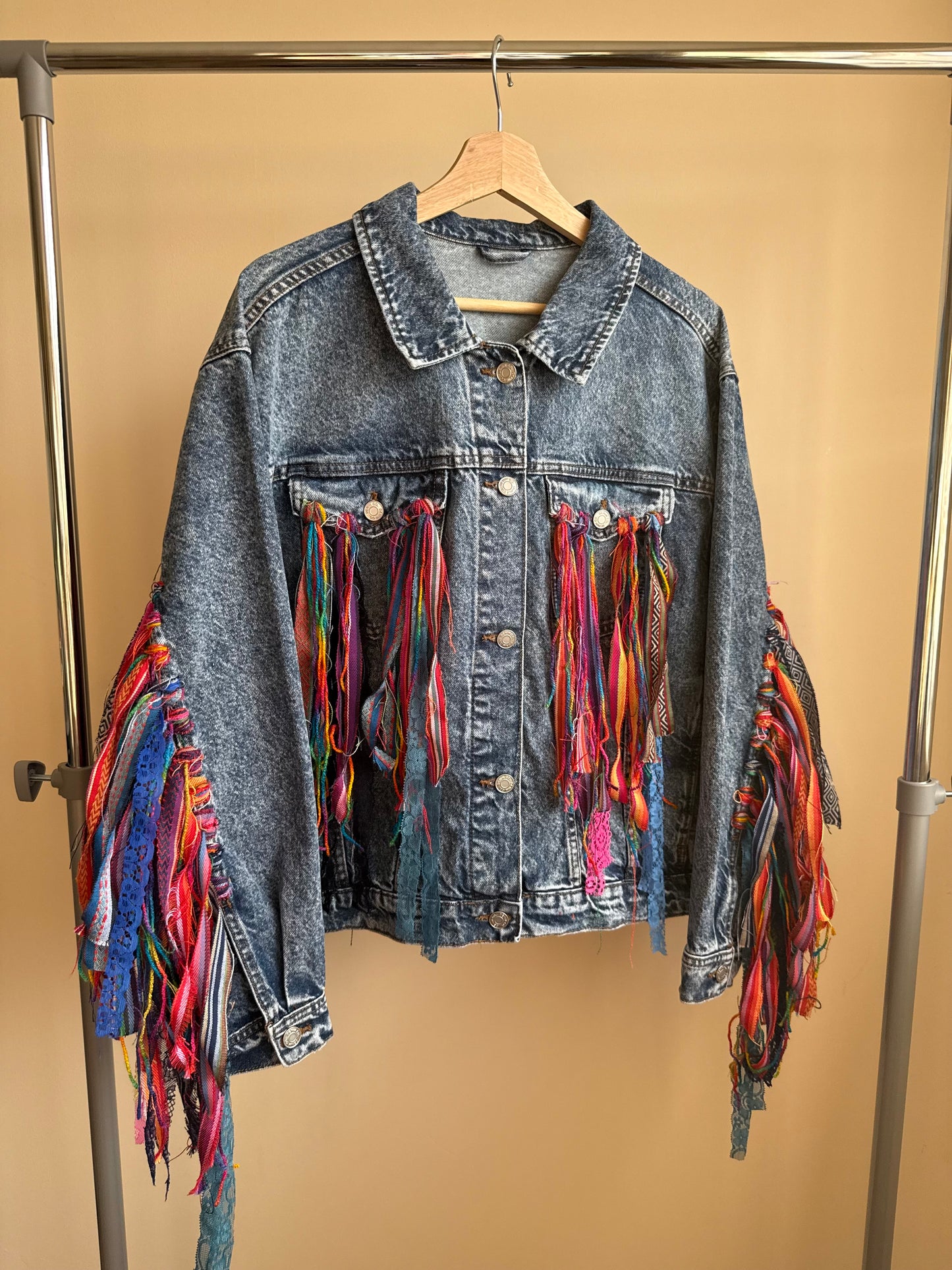 aTassle Boho’ adults denim jacket