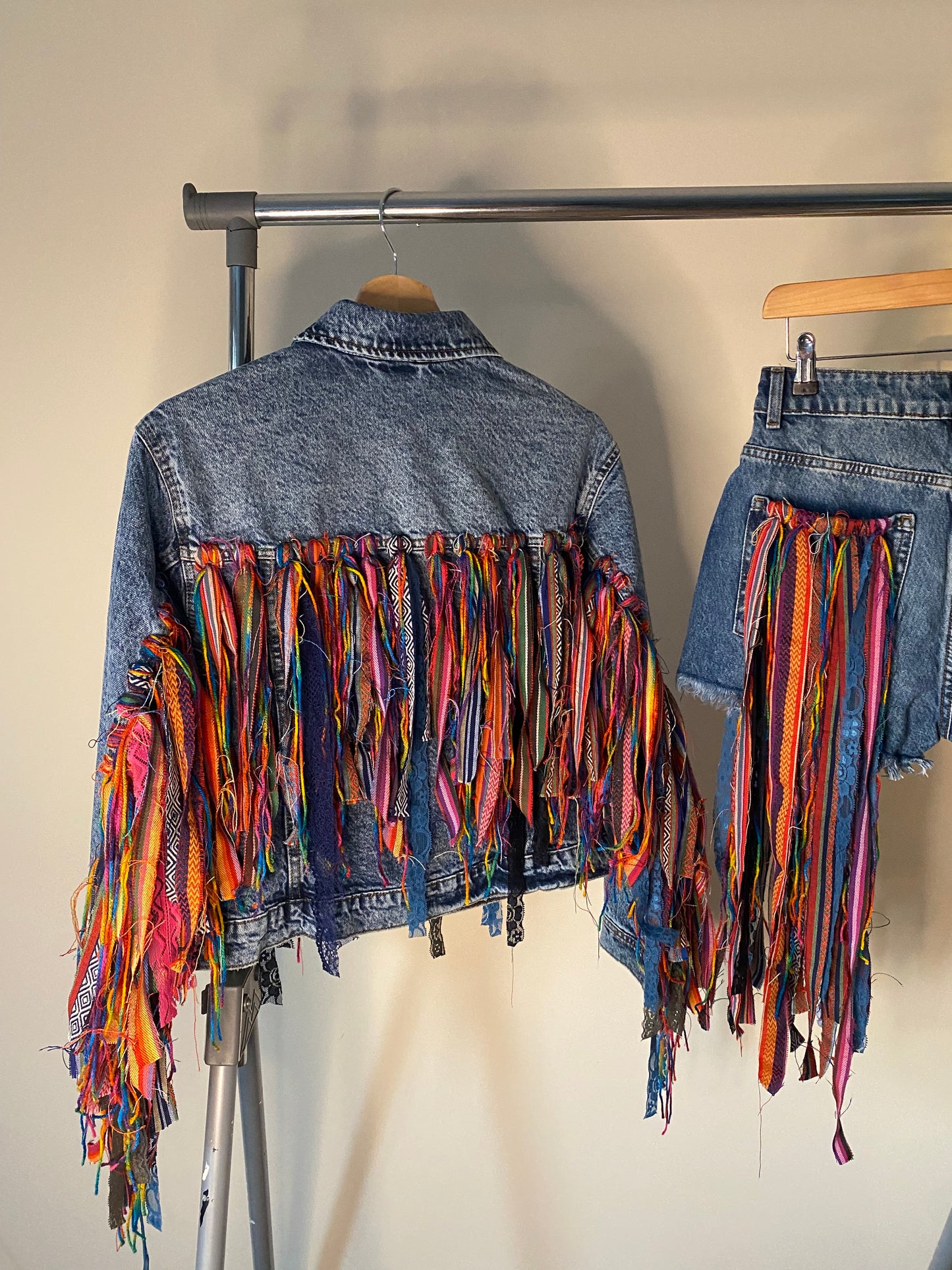 aaaTassle Boho’ adults denim jacket