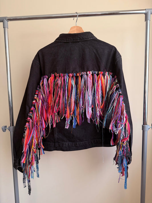 aaaTASSELBoho’ adults denim jacket