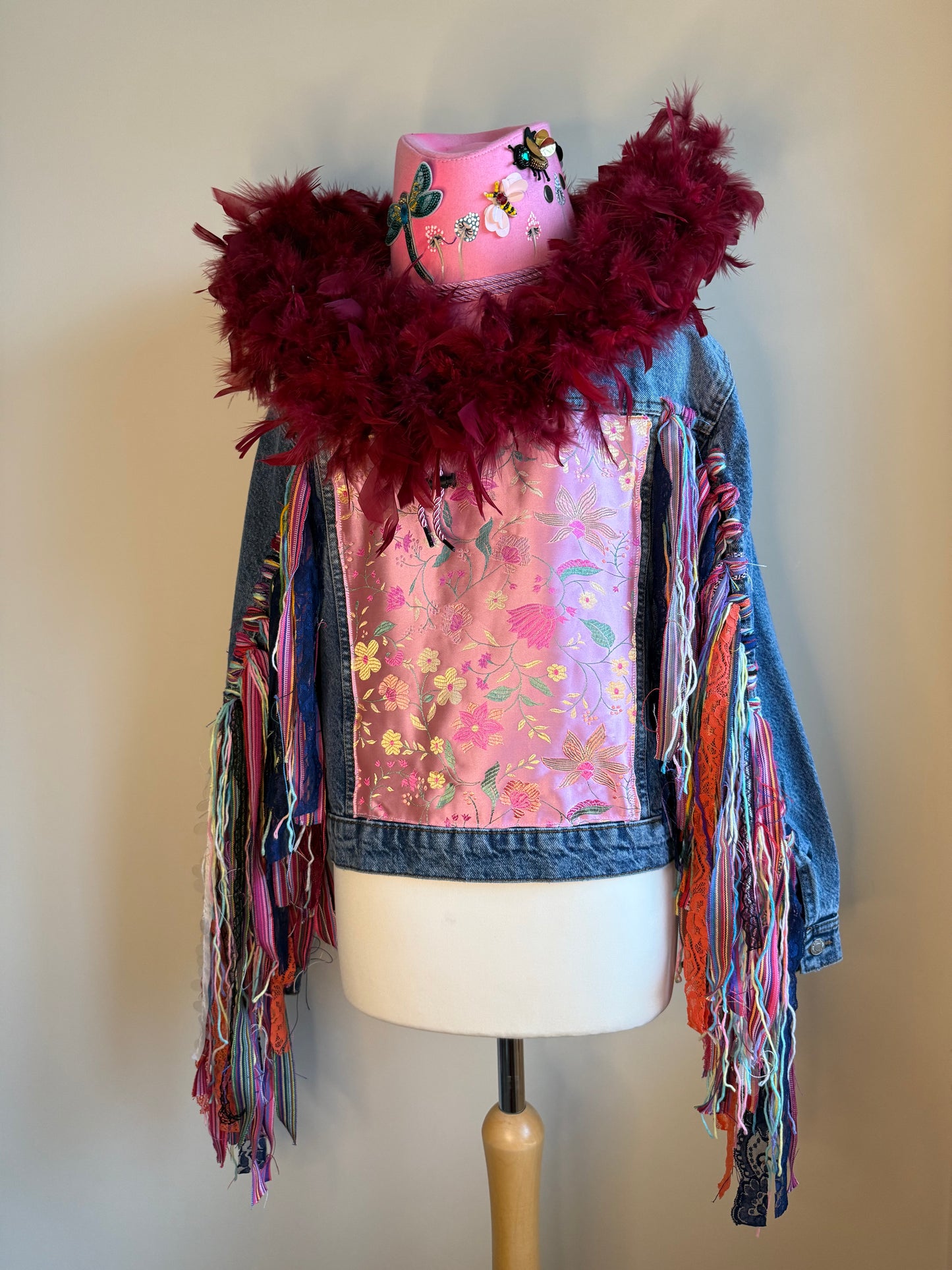 aaaTassle Boho’ adults denim jacket
