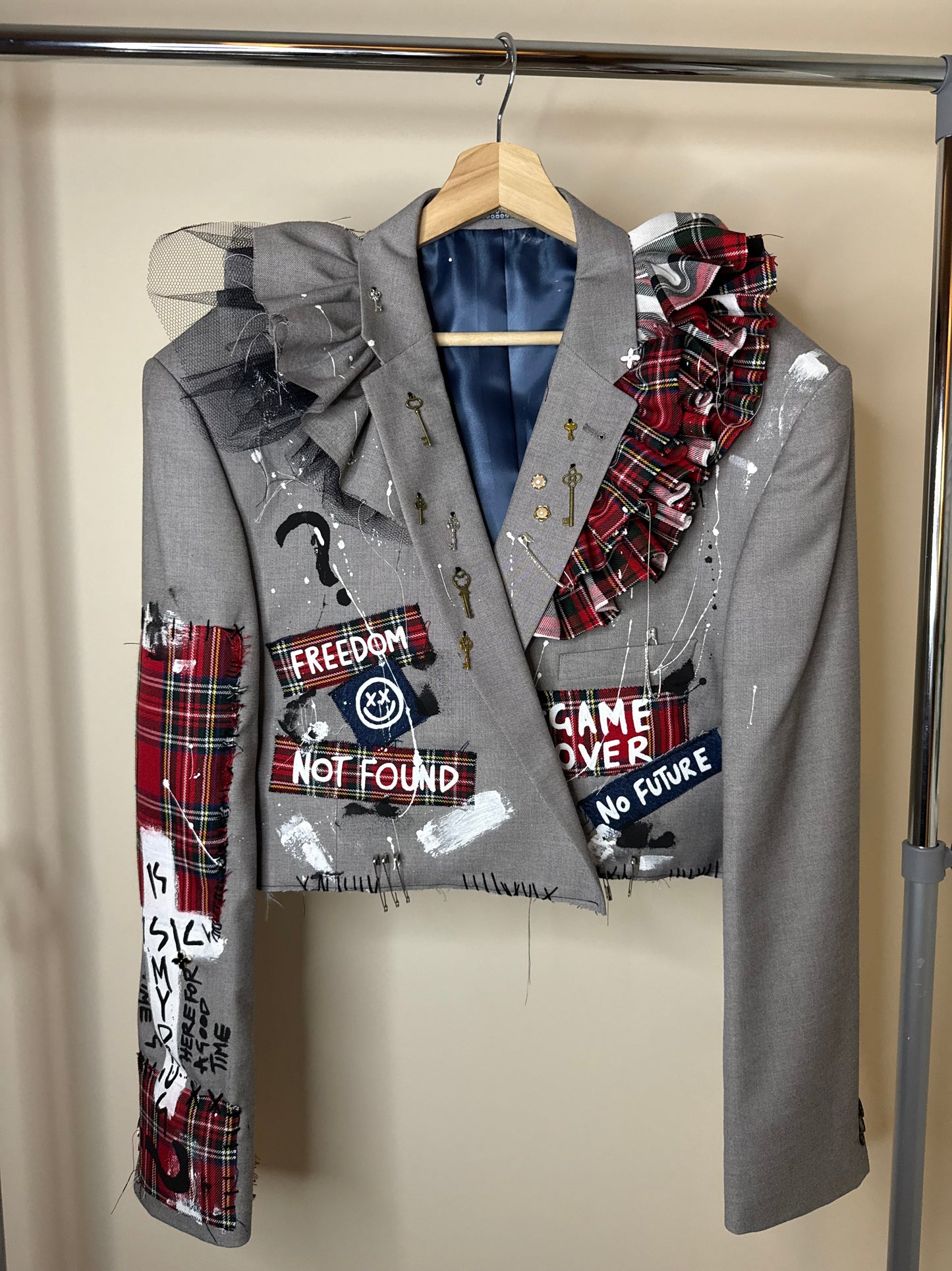 ZMUSICISMYDR*G’ Cropped blazer