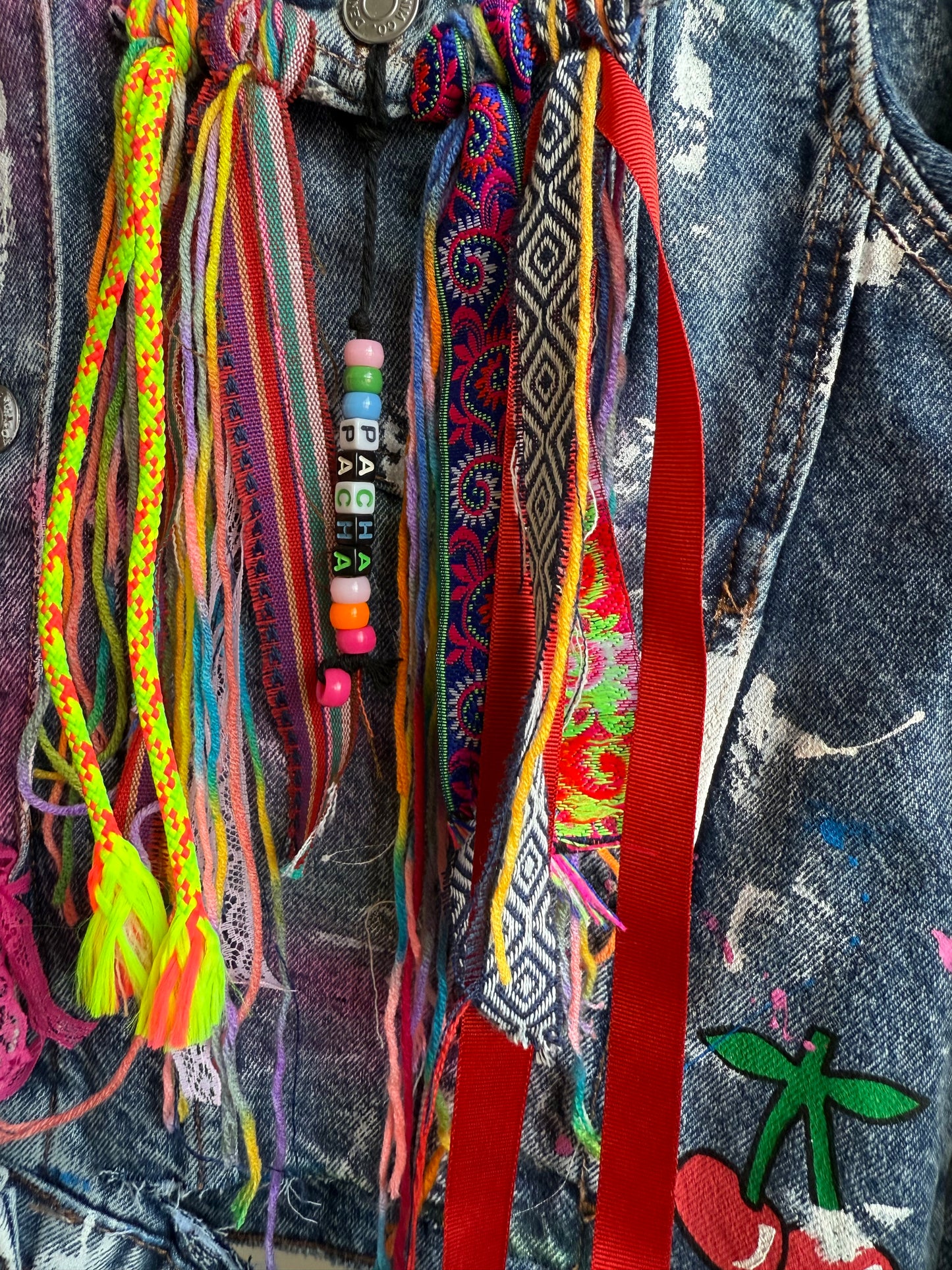 aaFLOWERPOWER’ adults denim jacket
