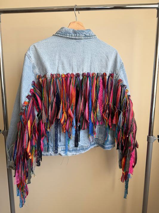 aTassle Boho’ adults denim jacket