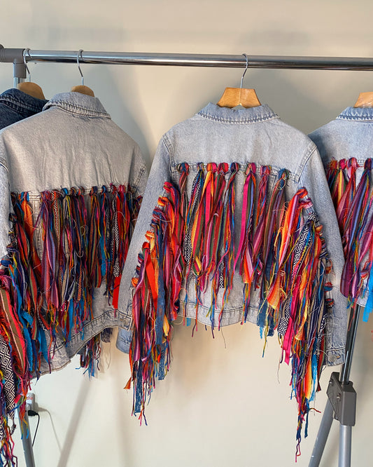 aTassle boho ’ childrens denim jacket