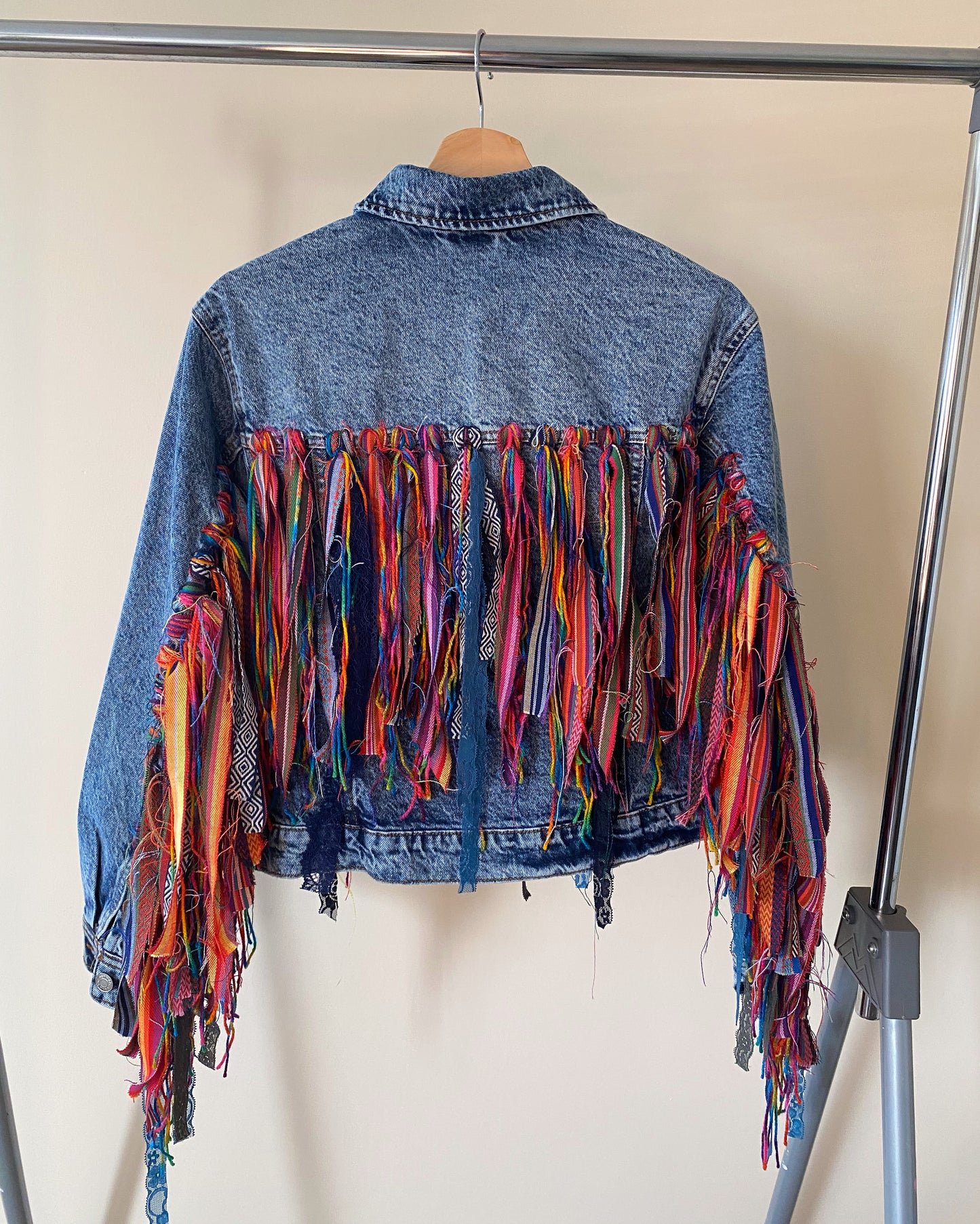 aaaTassle Boho’ adults denim jacket