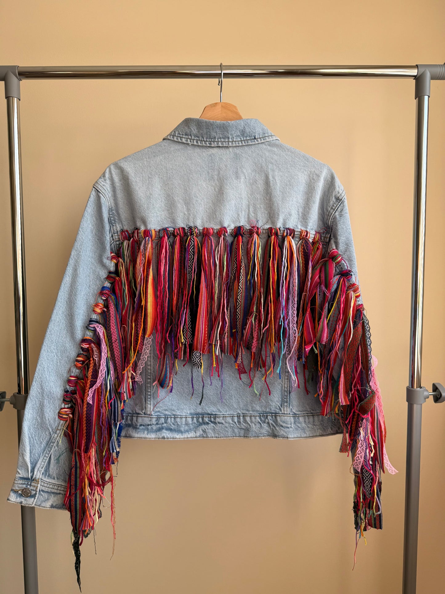 zTassle Boho’ adults denim jacket