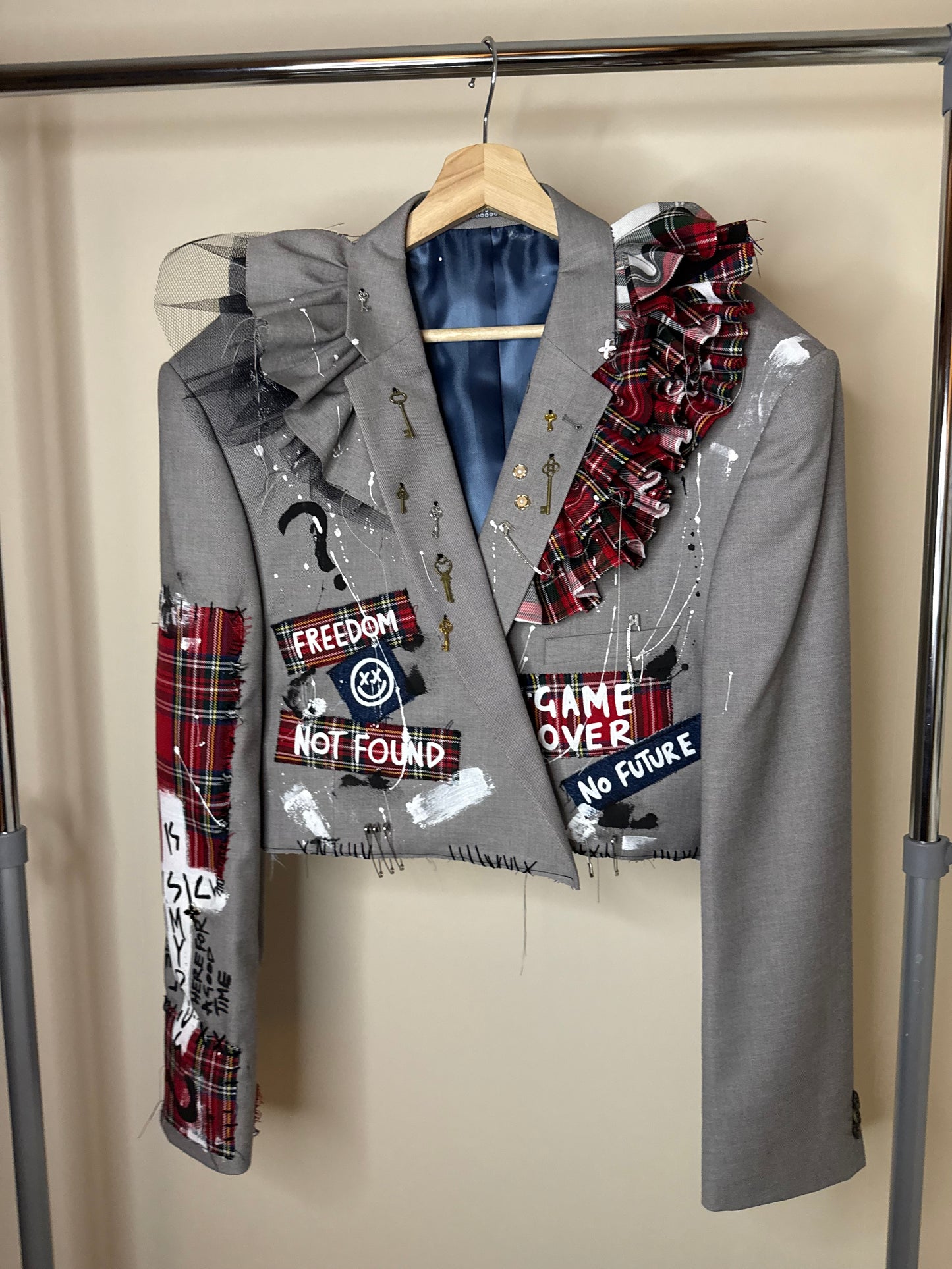 ZMUSICISMYDR*G’ Cropped blazer