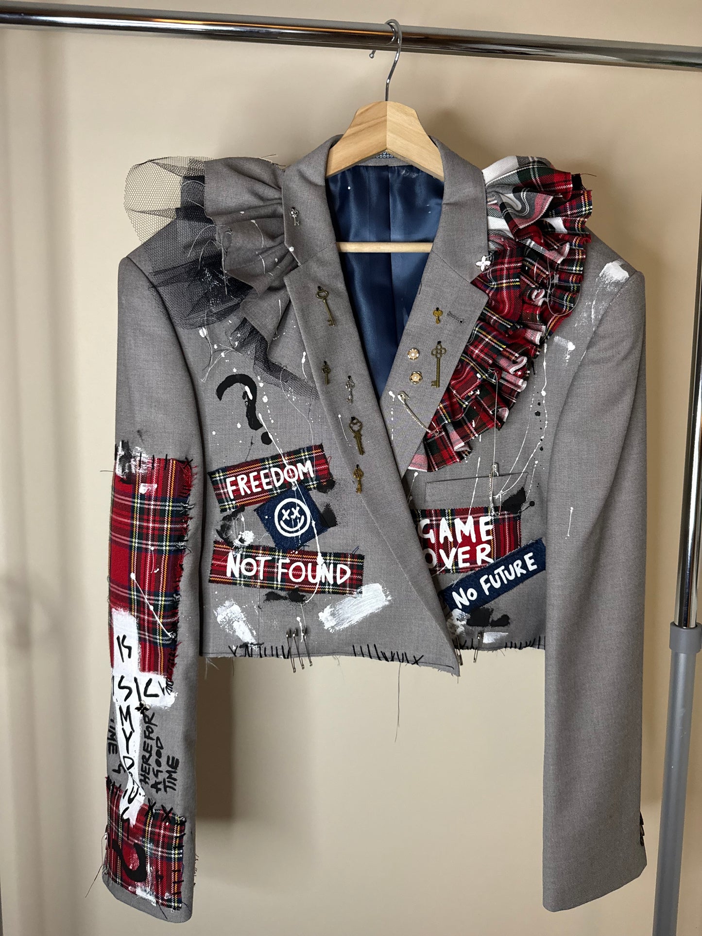ZMUSICISMYDR*G’ Cropped blazer