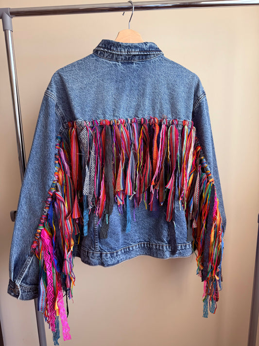 aTassleBoho’ adults denim jacket