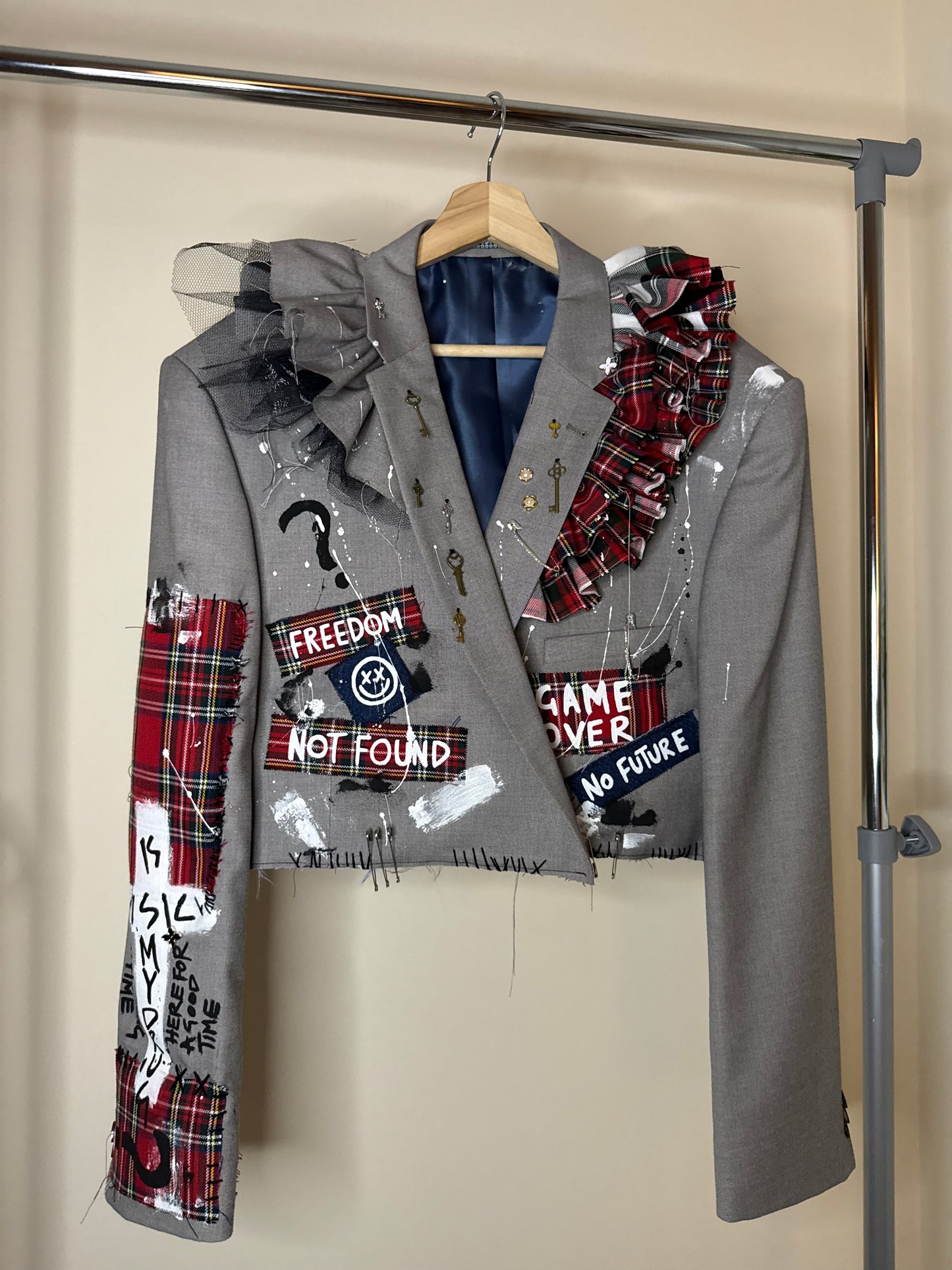 ZMUSICISMYDR*G’ Cropped blazer