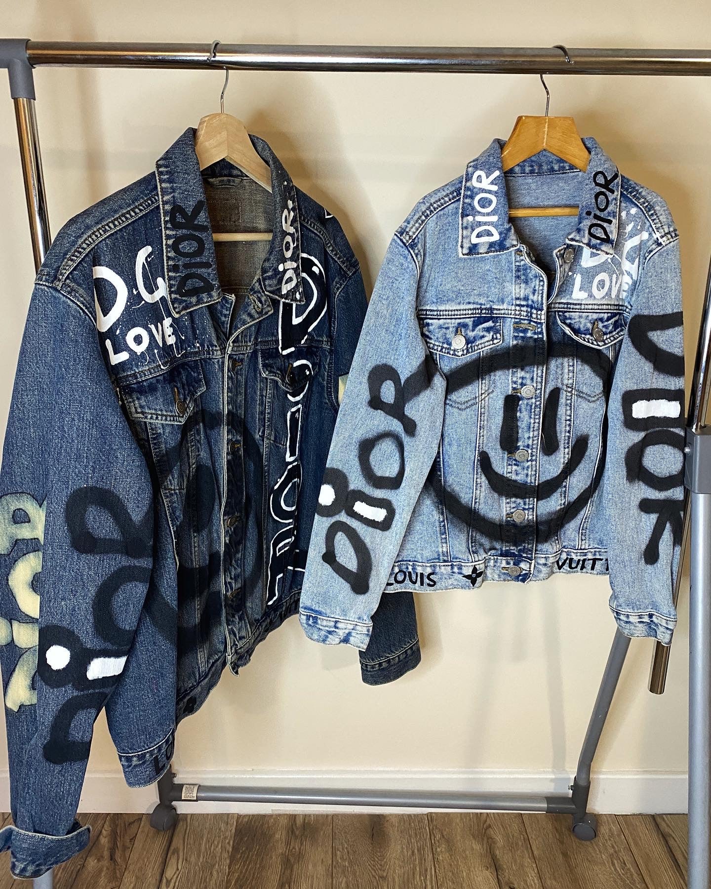 ‘zDi0R GRAFFITI’ childrens denim jacket