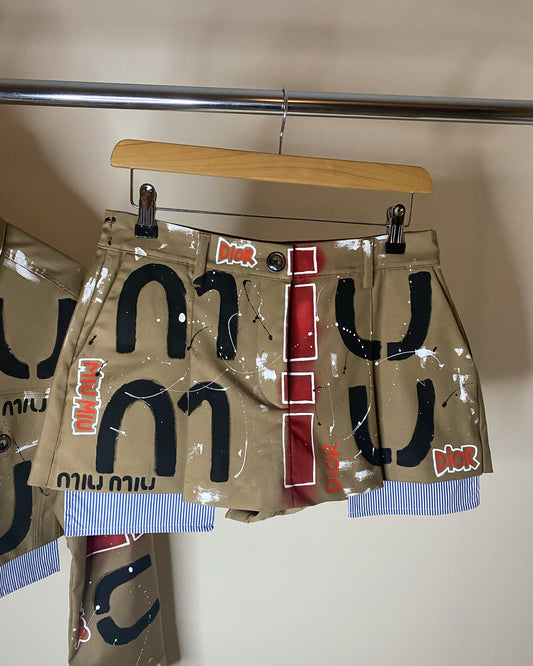 zMUIGRAFFITI’ skirt and jacket set.