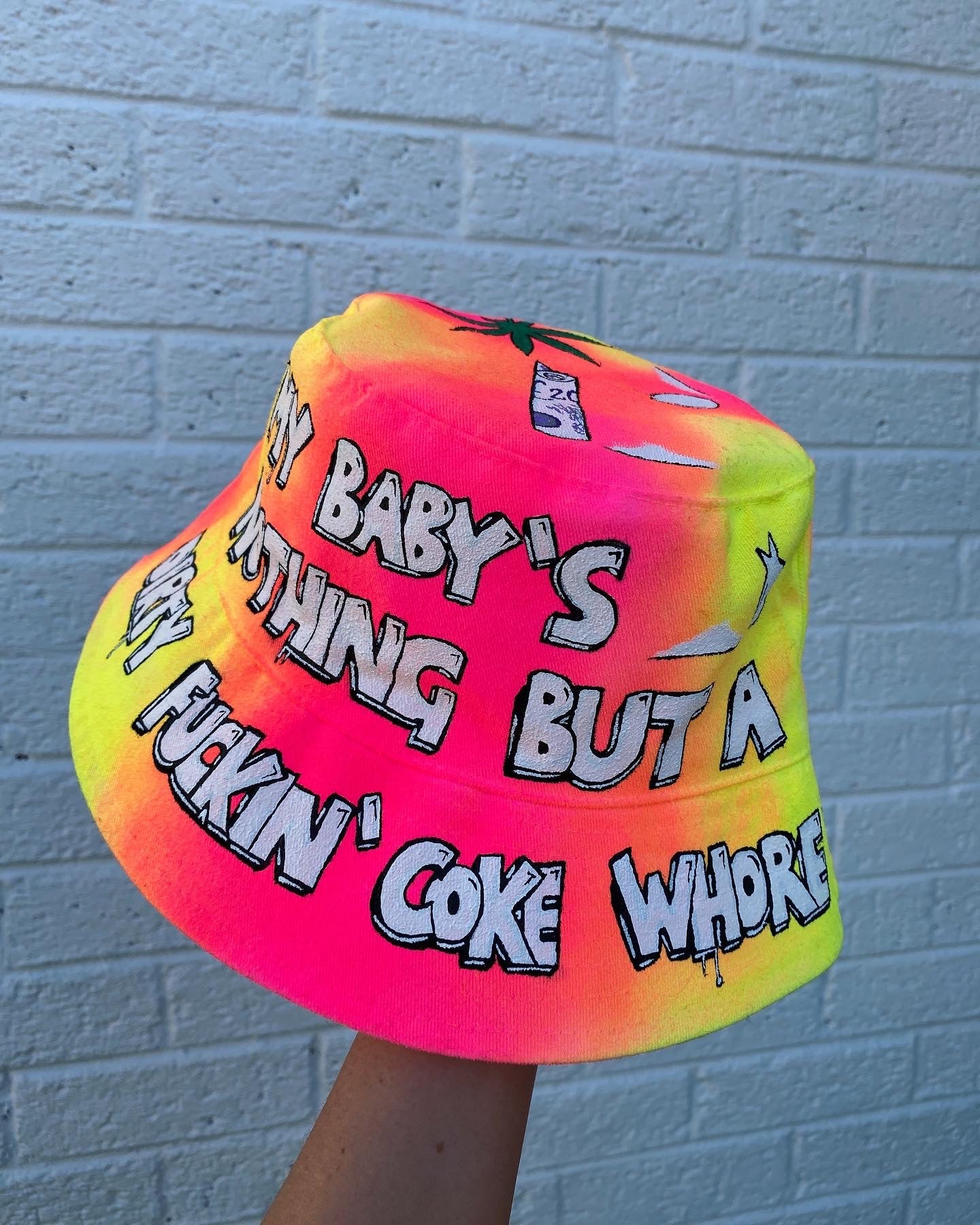 ‘zBABYS NOTHING BUT A’ bucket hat