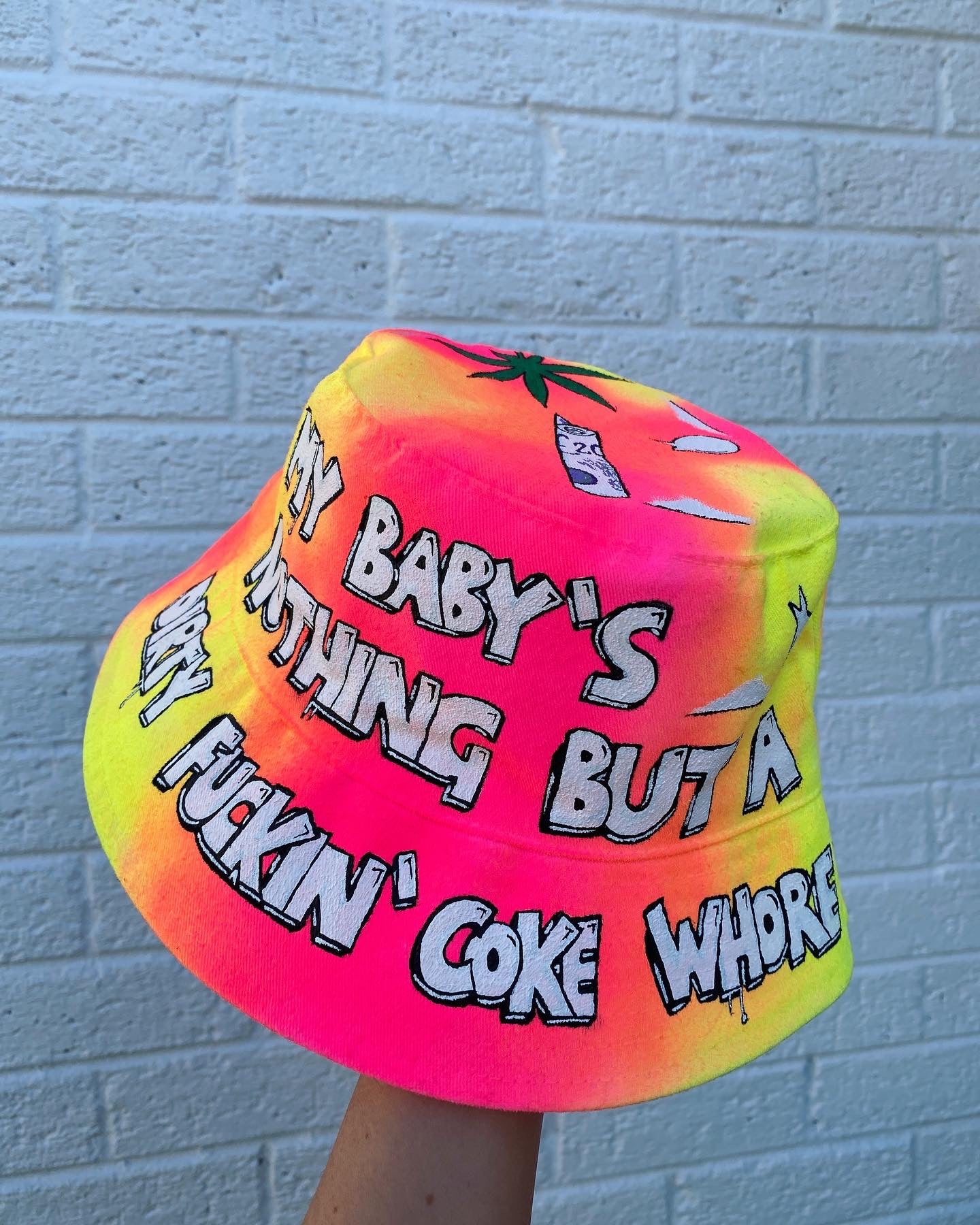 ‘zBABYS NOTHING BUT A’ bucket hat