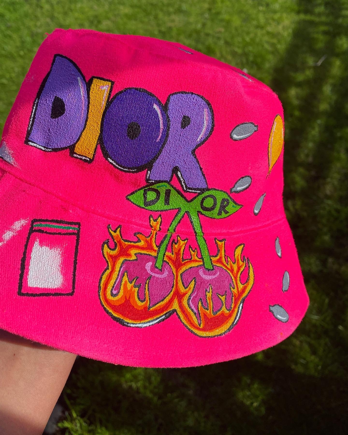 ‘zBABYS NOTHING BUT A’ bucket hat