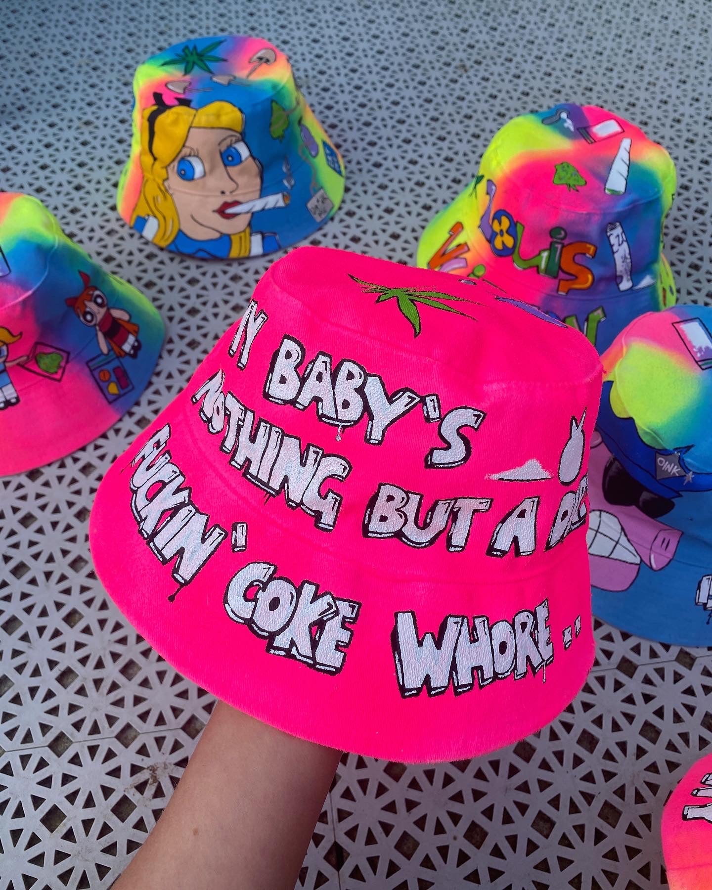 ‘zBABYS NOTHING BUT A’ bucket hat